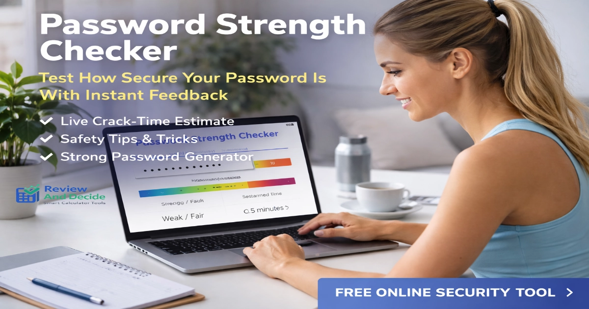 Password Strength Checker 2026 Updated – Free Password Security Test Tool  ReviewAndDecide
