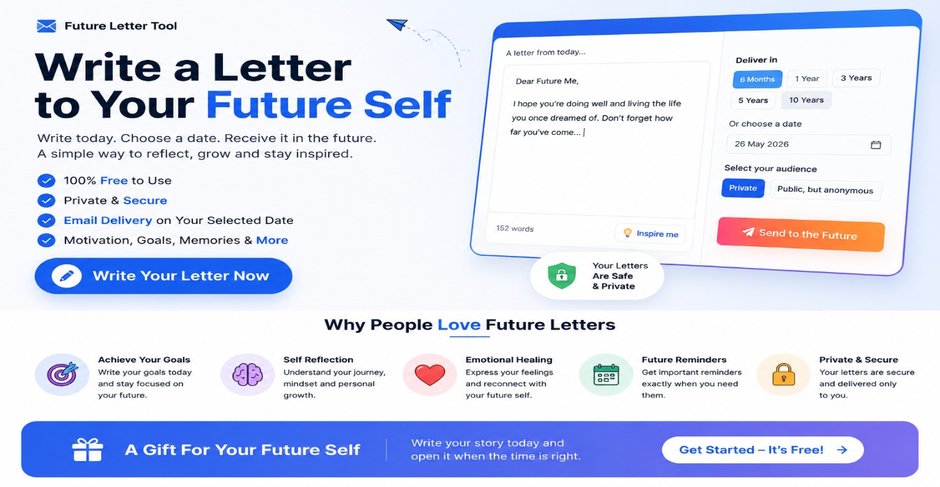 Future Letter Tool (2026 Guide) – Write a Message to Your Future Self Online Future Letter Tool (2026 Guide) – Write a Message to Your Future Self Online