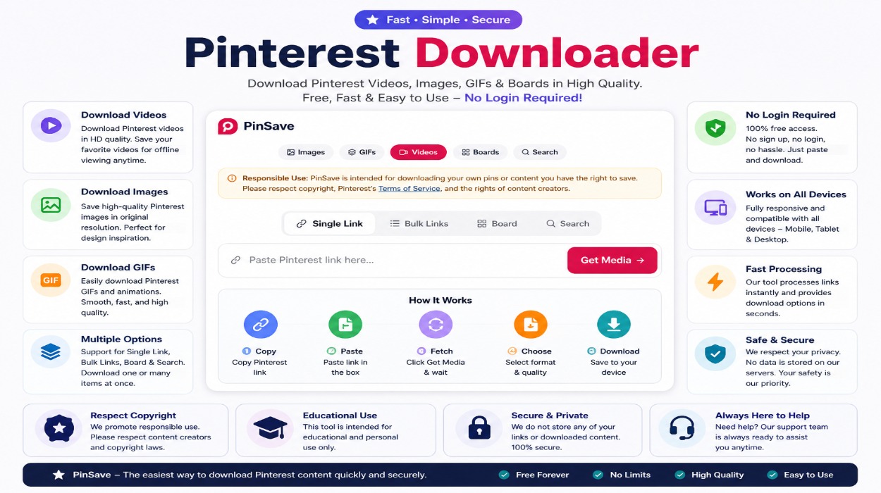Pinterest Downloader - Pinterest Video Downloader (2026 Guide) – Save Pinterest Videos Safely