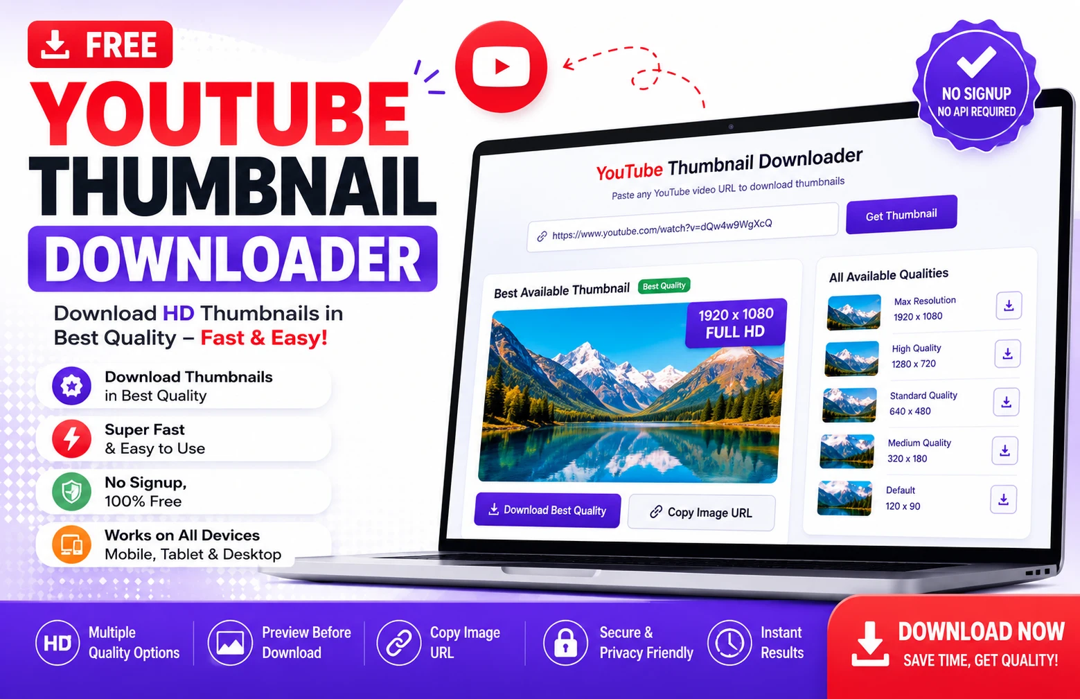 YouTube Thumbnail Downloader