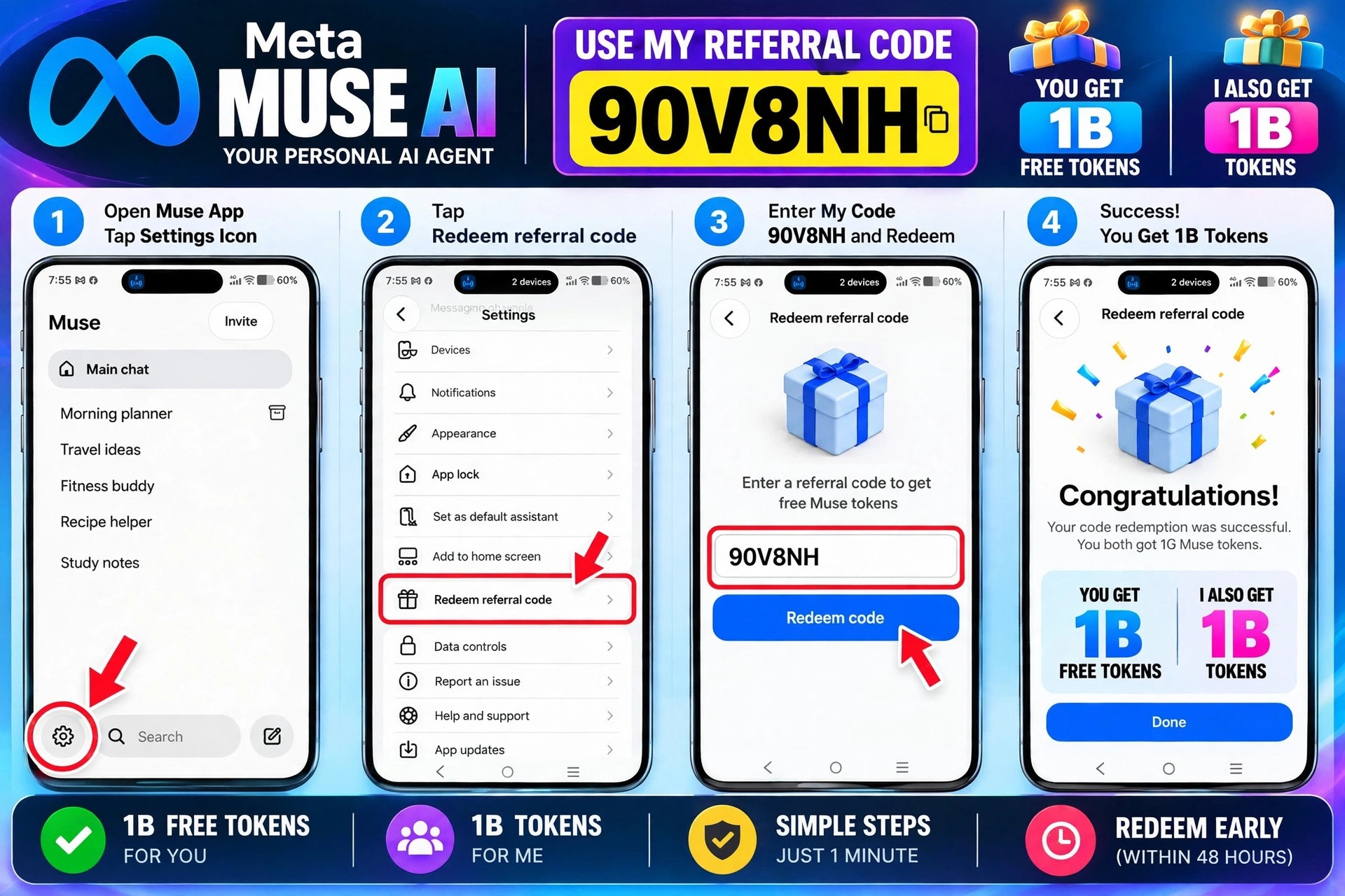 Get 1 Billion Free Muse Tokens With My Referral Code