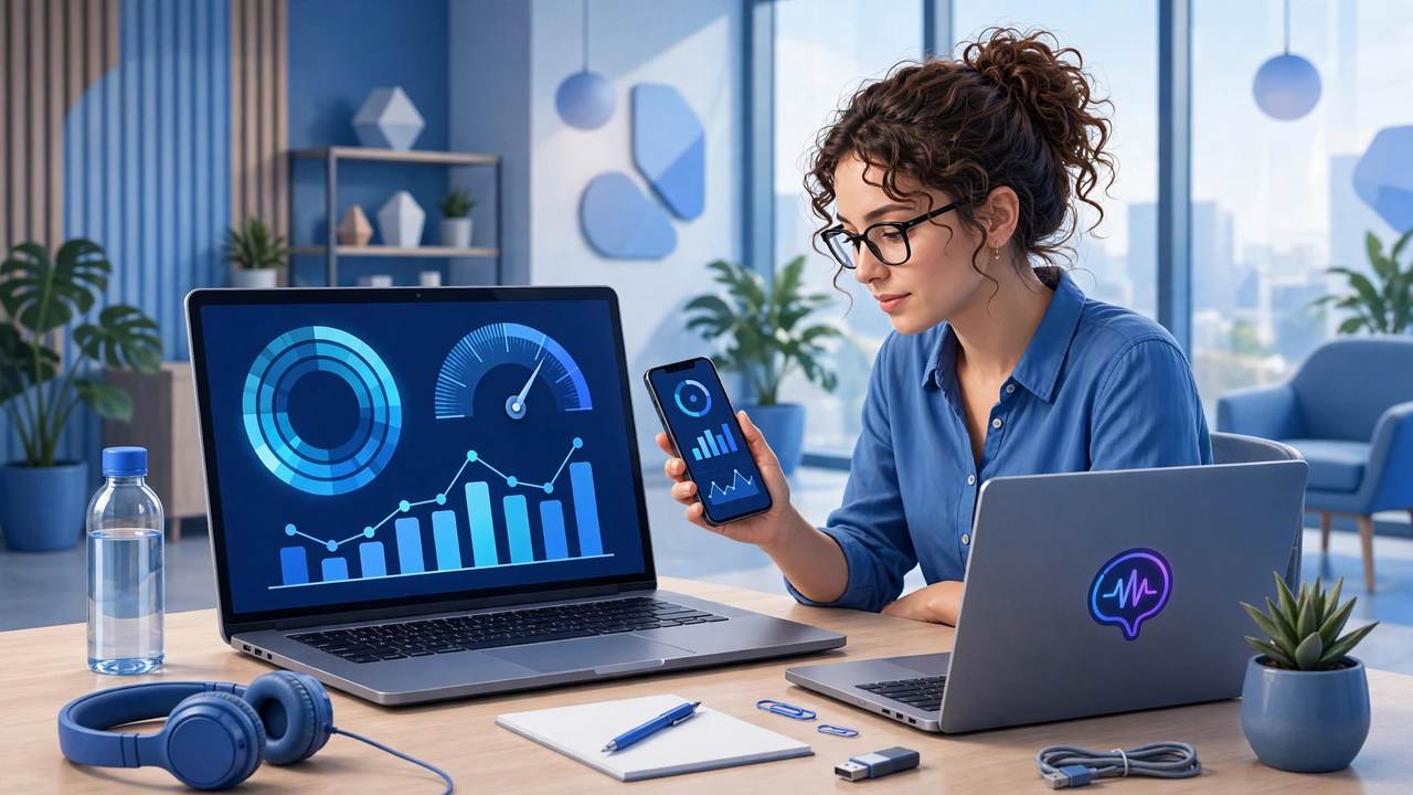 Muse AI free plan Person checking Muse AI free plan weekly usage and tokens on a laptop