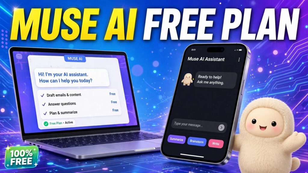 Muse AI free plan explained - weekly limits and tokens